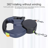 Dual Retractable Tangle-Free Dog Leash